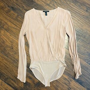 Forever 21 Blush Long Sleeve Bodysuit